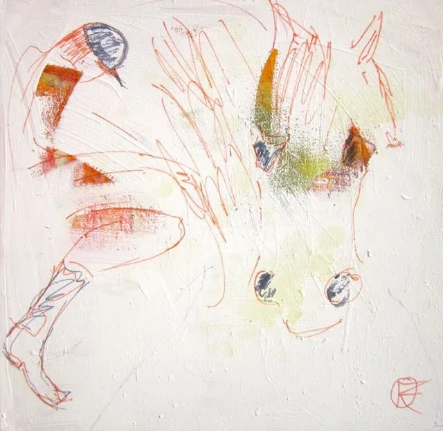 "Pferd und Reiter" — 2016, Acryl, Leinwand, 60 × 60 cm