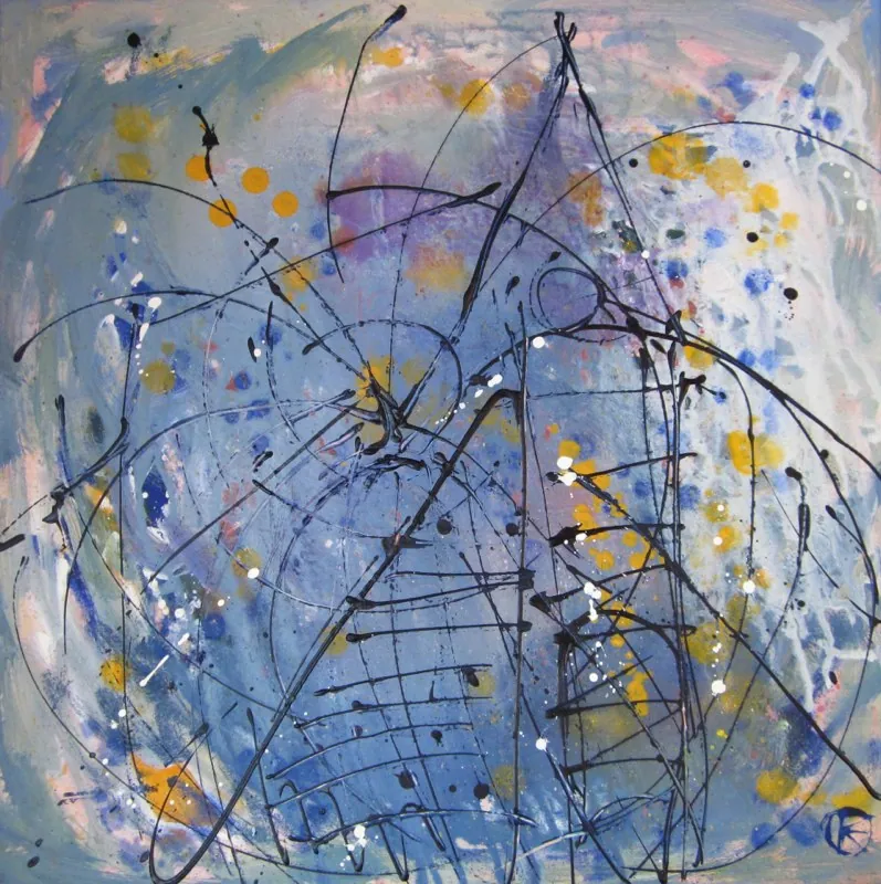 "Stadt 2" — Öl auf Leinwand, 60 × 60 cm