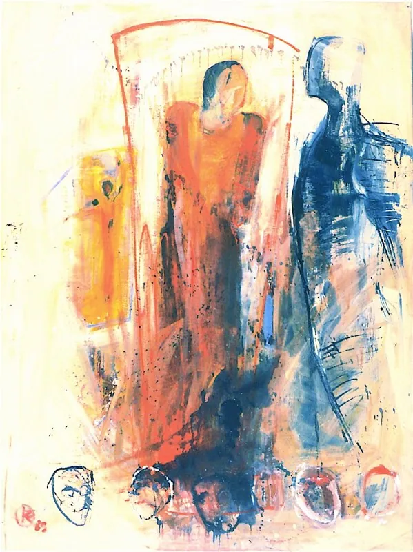 "Arme große Callas" — 1983, Öl, Leinwand, 165 × 130 cm