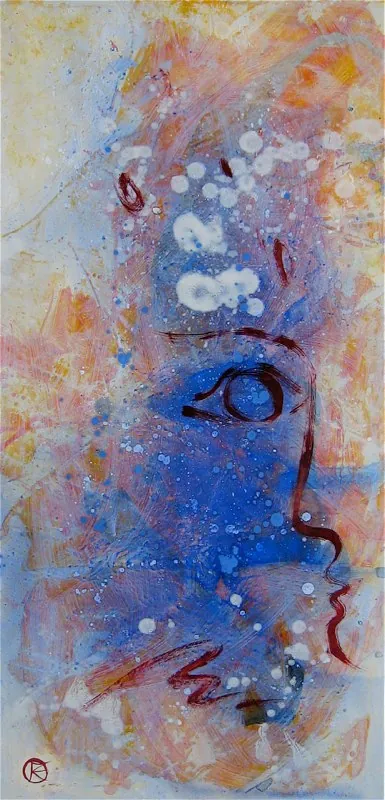 "im All" — Öl, Karton, 92 × 42 cm