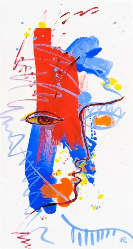 "Zu viele Ideen" — Öl, Karton, 92 × 42 cm