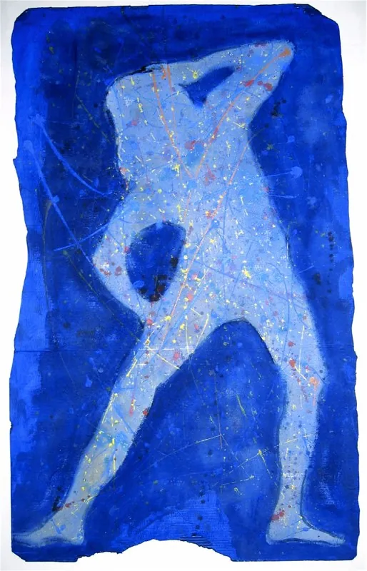 "Du gleichst dem Geist 2" — 2005, Acryl, Sand, Karton, 180 × 110 cm
